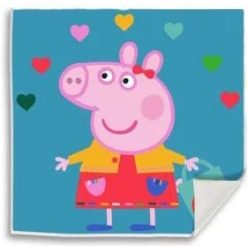   Peppa malac Hearts Mágikus Kéztörlő arctörlő, törölköző 30x30cm