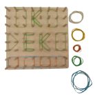 ÖKODEKO fa geoboard alkotótábla gumikkal